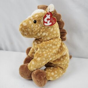 TY Pluffies Lasso the Horse Plush Brown Polka Dot Spots 2003 Original Tag